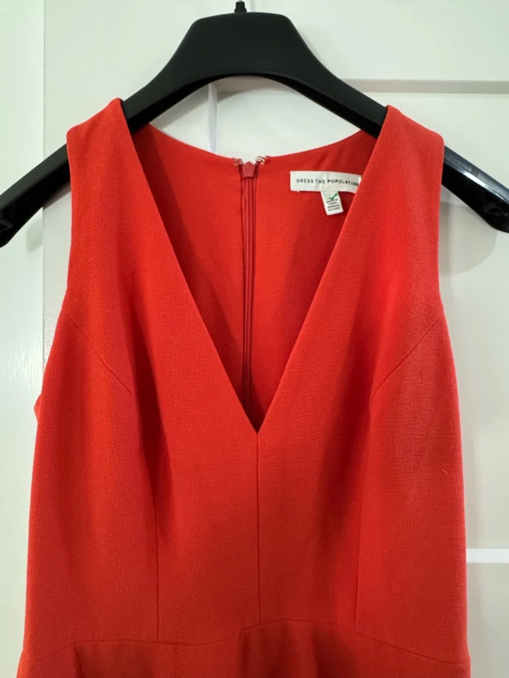 Dress The Population Catalina Fit & Flare Cocktail Dress Rouge NWOT Size M - Picture 5 of 9